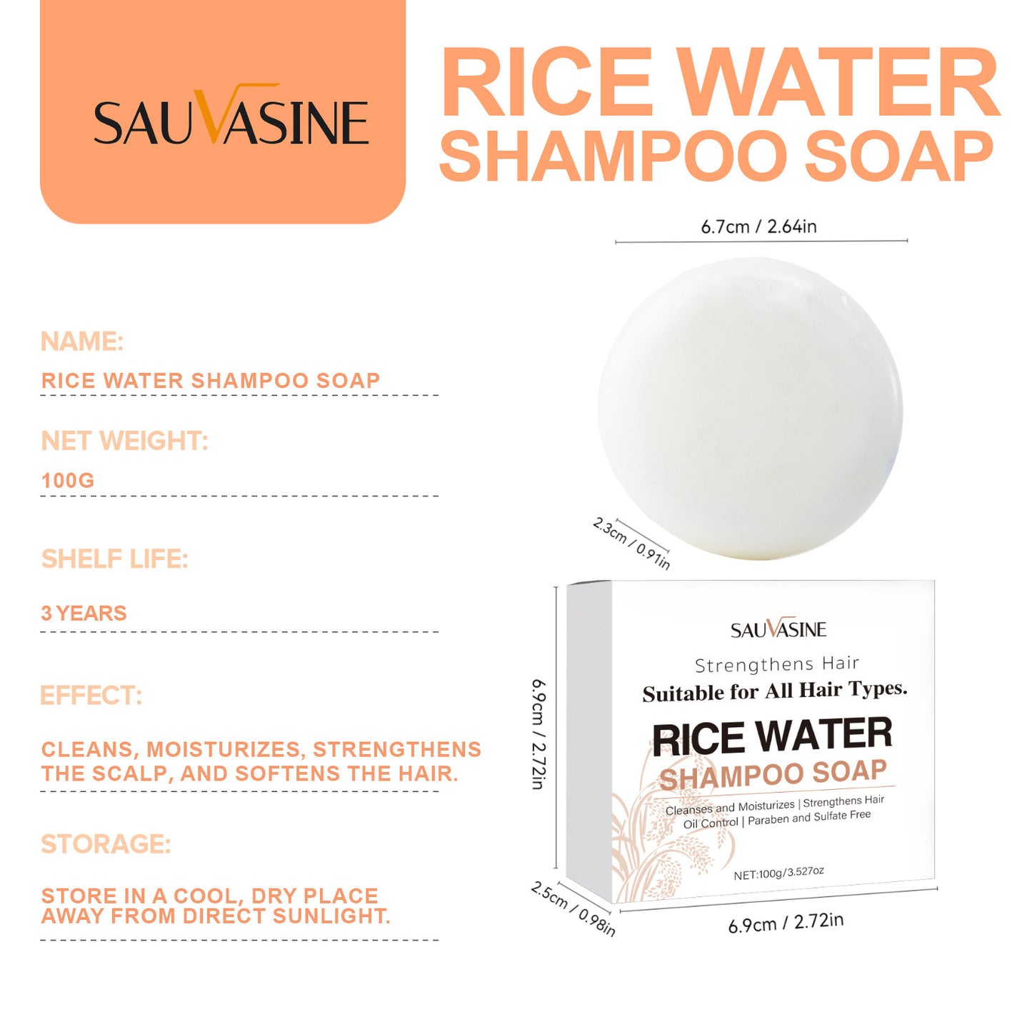 Rice Water Handmade Hair Soap